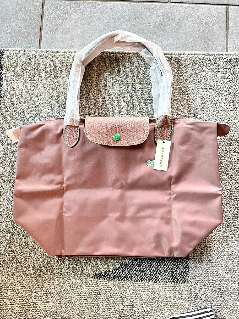 Longchamp Le Pliage Energy Top Handle Bag Tote in Pink NWT